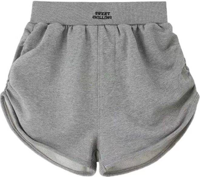 Gray drawstring shorts
