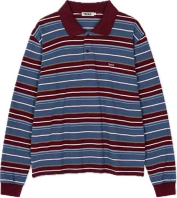 Striped Polo Shirt blue