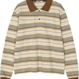 Striped Polo Shirt white