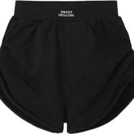 black drawstring shorts