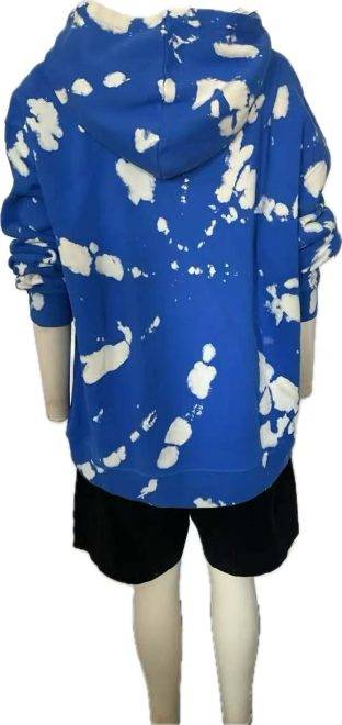 blue tie dye hoodie - 图片 2